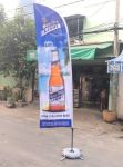 Giá treo cờ lưỡi liềm 5m in 1 mặt đế nước